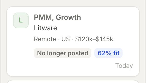 A job whose posting was taken down