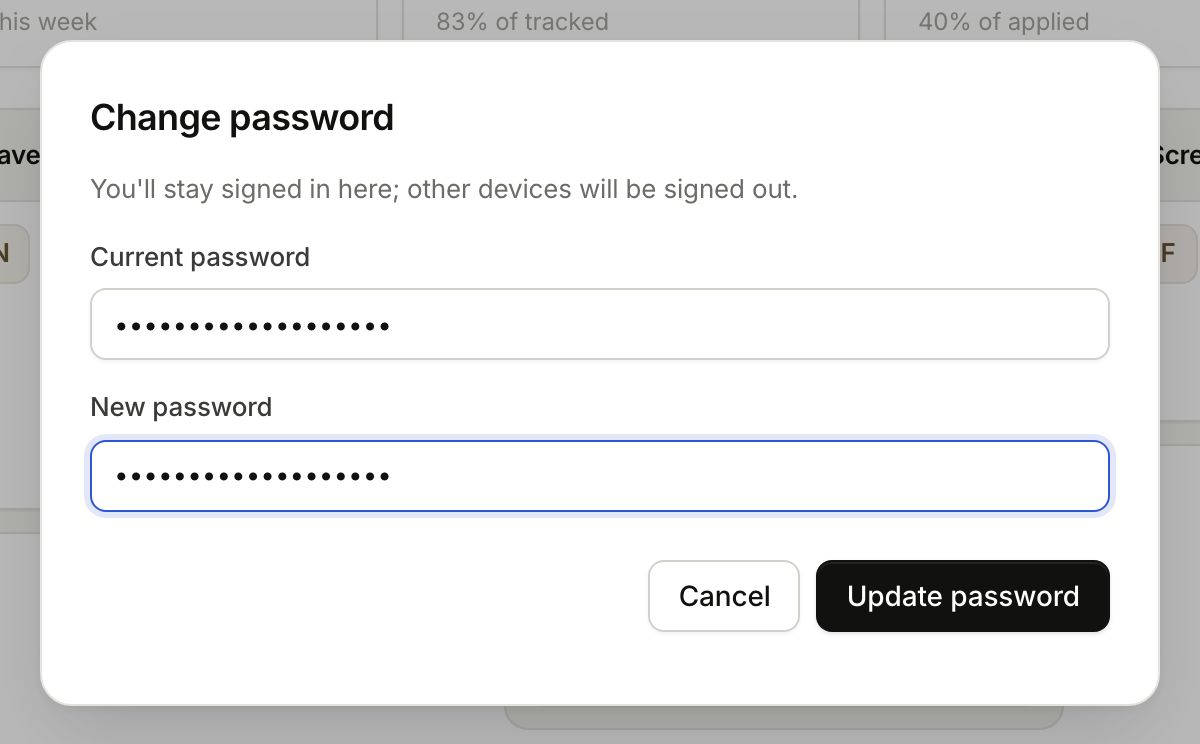 Change password