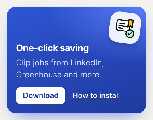The extension card at the bottom of the sidebar