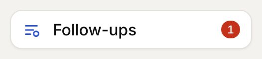 The count of what is due, in the sidebar